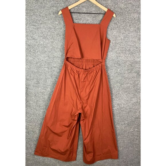 NEW Sans‎ & Sans Back Parting Off Square Neck Sleeveless Wide Leg Jumpsuit - Picture 2 of 14